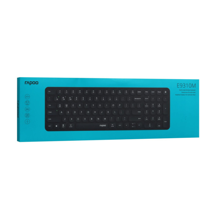 KeyBoard  USB, Rapoo E9310M, wireless, ultra slim, dark grey