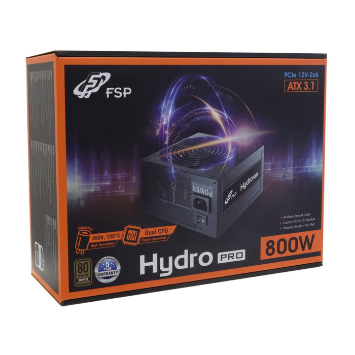 Power supply ATX, FSP Hydro PRO HP2-800 GEN5, 800W, 80plus Bronze