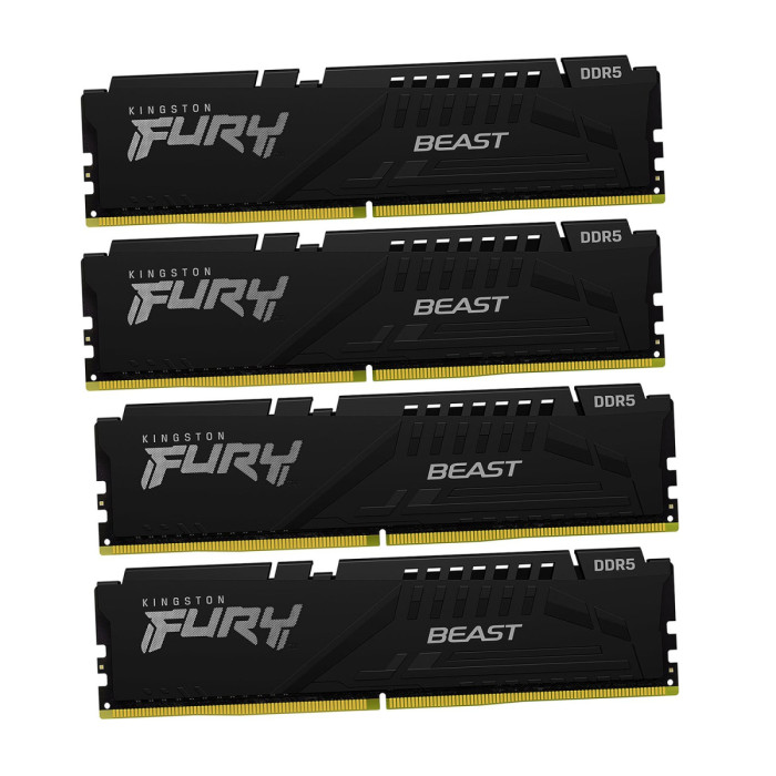 DIMM DDR5-128 GB kit <5600MHz> Kingston Fury Beast, KF556C40BBK4-128, (4x32GB), CL40