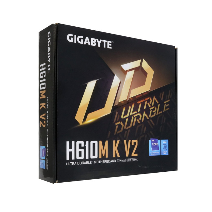 MB Socket1700, MATX, iH610 (HDMI+DP), Gigabyte H610M K V2, 2DDR5, PCIx16, PCIx1