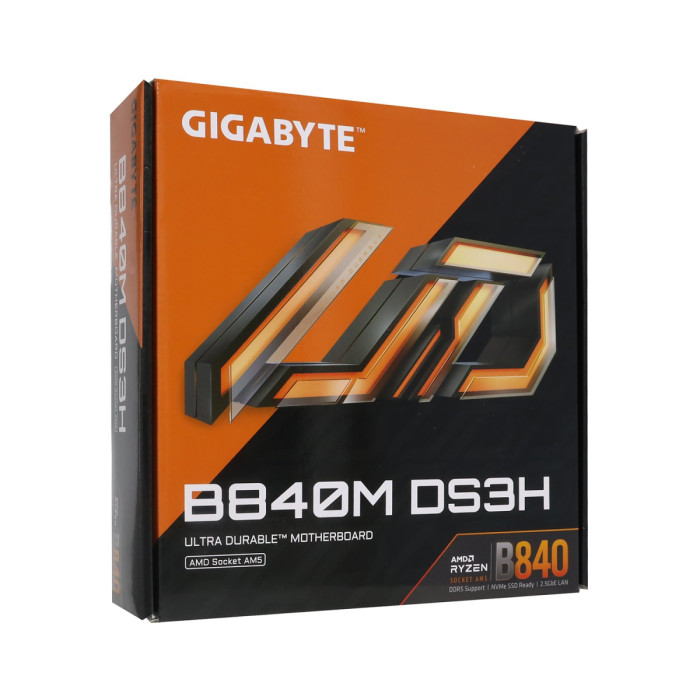 MB Socket AM5, MATX, AMD B840 (DP+HDMI), Gigabyte B840M DS3H, 4DDR5, PCIx16