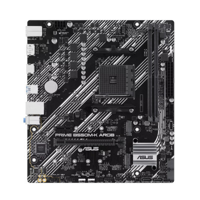 Материнская плата ASUS PRIME B550M-K ARGB AM4 2xDDR4 4xSATA3 RAID 2xM.2 HDMI DP mATX 1 Type-C