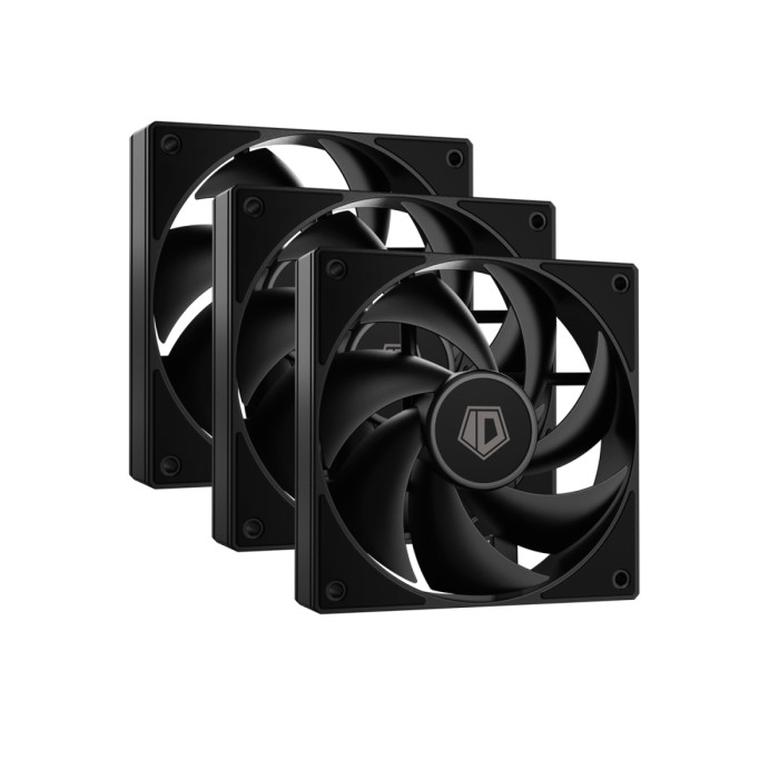 Fan kit for case, 12cm x 3, ID-Cooling, AF-125-K TRIO, 500-2000rpm, 78.25CFM, 29.82dBA, black, 4pin