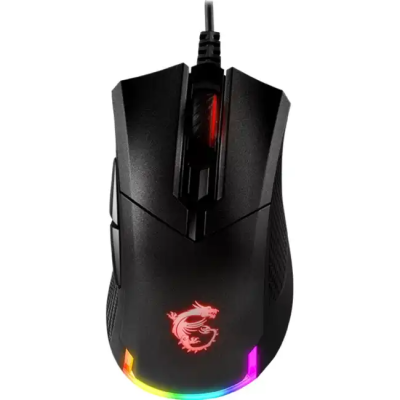 Мышь MSI Clutch GM50 USB2.0/TPE-кабель 2м/Вес 87г./RGB подсветка/Черный