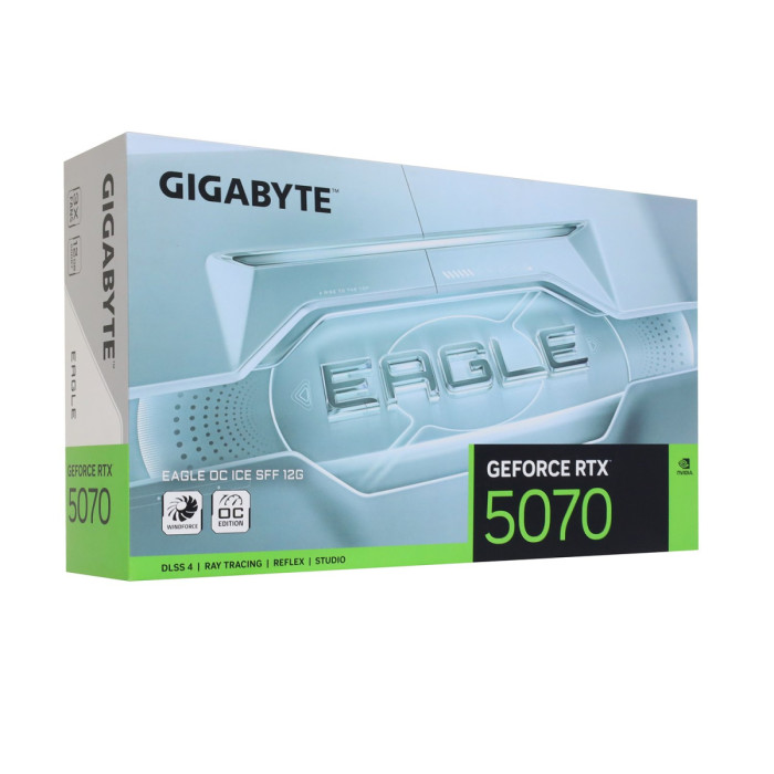GPU NVIDIA,12 GB, Gigabyte RTX 5070 EAGLE OC ICE [GV-N5070EAGLEOC ICE-12GD],HDMI/3DP,GDDR7/192bit