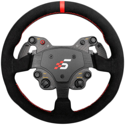GT1 Round Steering Wheel | Shifter Paddles | AlcantaraSIMAGIC QR70 Included