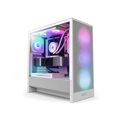 Компьютерный корпус NZXT H5 Flow RGB CC-H52FW-R1 White без Б/П