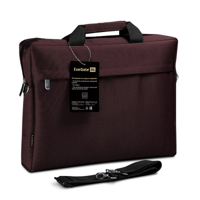 Сумка для ноутбука ExeGate Start S15 Charcoal, EX212308RUS, up to 15.6&quot;,  dark-brown