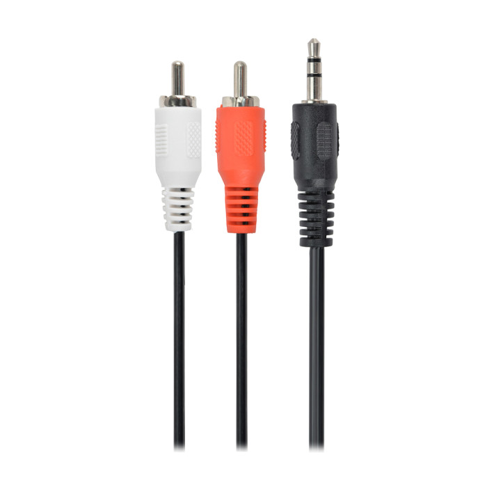 Cable Audio, 3.5mm/m - 2xRCA/m, Cablexpert CCA-458/0.2, 0.2m, black