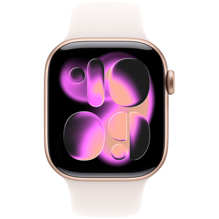 Apple Watch Series 11 GPS 42mm Rose Gold Aluminium Case with Light Blush Sport Band - M/L,Model A3331
