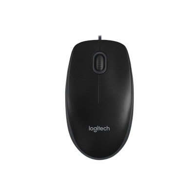 Mouse Logitech B100, optical, 2+1 buttons, USB, [910-003357], black