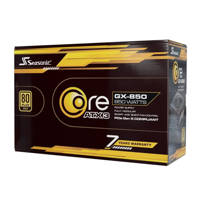 Power supply ATX Seasonic Core GX-850, SRP-CGX851-A5A32SF, 80 Plus Gold, Modular, ATX3., 850W