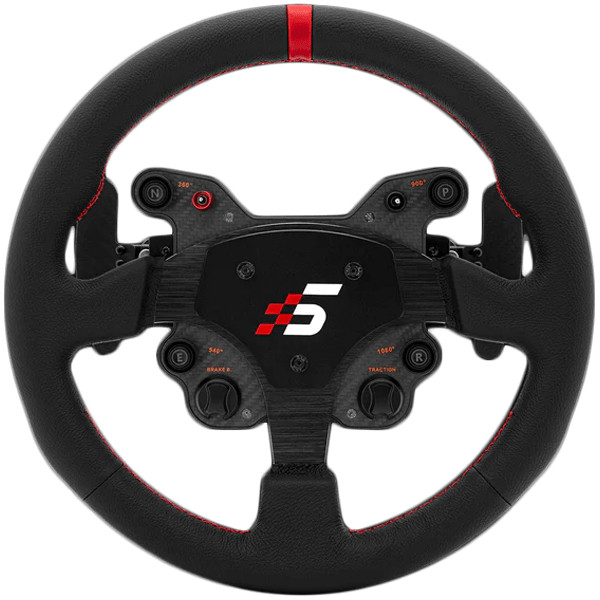 GT1 Round Steering Wheel | Shifter Paddles | LeatherSIMAGIC QR70 Included