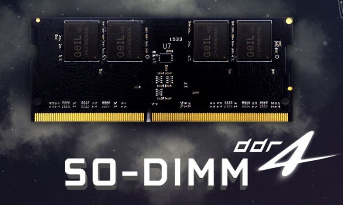 Оперативная память для ноутбука 16Gb DDR4 2400Hz GEIL PC4-19200 SO-DIMM 17-17-17-39 GS416GB2400C17S