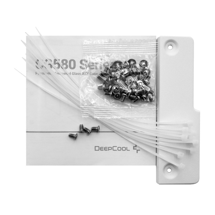 Case ATX midi tower DeepCool, CG580 WH,  (без БП), white