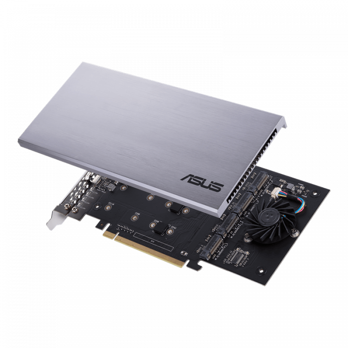 Карта расширения ASUS HYPER M.2 X16 CARD V2 ASUS, 4 x M.2 Key M, type 2242/2260/2280/22110, PCI Express x16 3.0