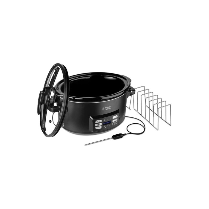 Медленноварка, Russell Hobbs, 25630-56, Мощность 350 Вт, Емкость 6 л, Датчик внутренней температуры, Цвет черный