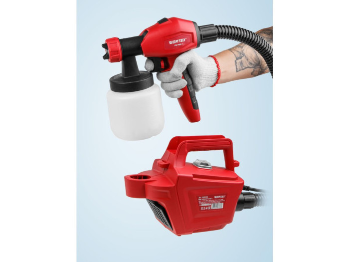 Краскораспылитель электрический WORTEX PS 1165-1 в кор. 650 Вт, 1000 мл/мин, 0.8 л бак