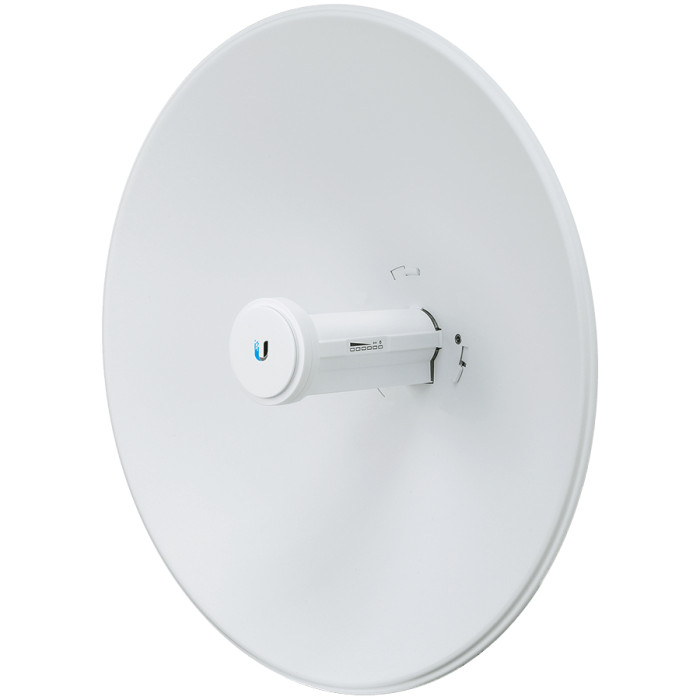 Ubiquiti airMAX PowerBeam 5AC, High-performance 5 GHz Point-to-Point (PtP) bridge with integrated dish reflector, 5 GHz, 15+ km link range, 450+ Mbps throughput, Dedicated spectral analysis radio, Dedicated WiFi management radio, 1 x GbE RJ45 port