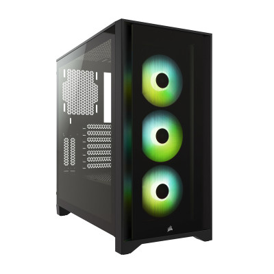 Case ATX midi tower Corsair, iCUE 4000X RGB CC-9011204-WW, (без БП), black
