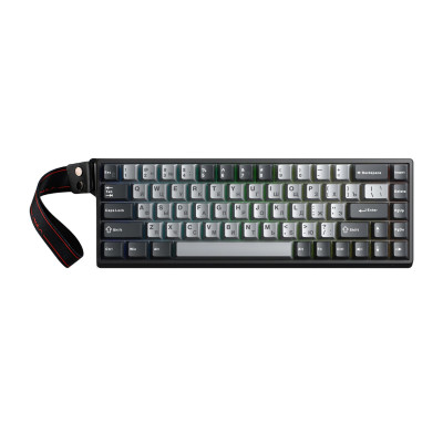 Keyboard  USB AULA WIN68, Magnetic, Gray Wood switch, 68 keys EN/RU, wired, Grey-Black
