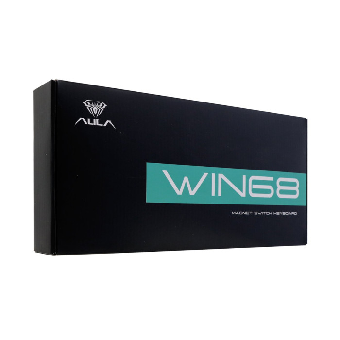 Keyboard  USB AULA WIN68, Magnetic, Gray Wood switch, 68 keys EN/RU, wired, Grey-Black