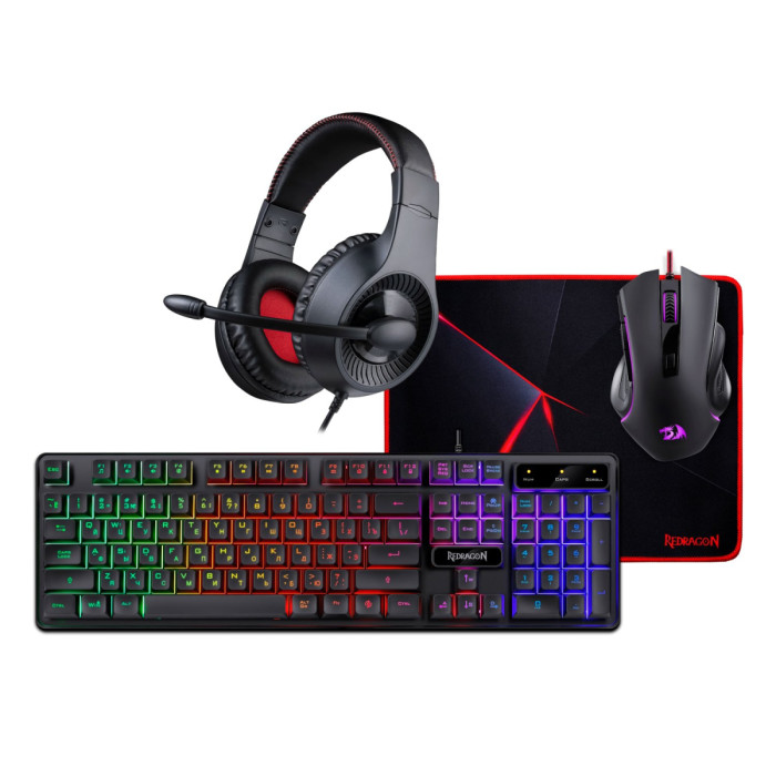 KeyBoard + mouse+headphone, , USB,Redragon S137, Black (72335)