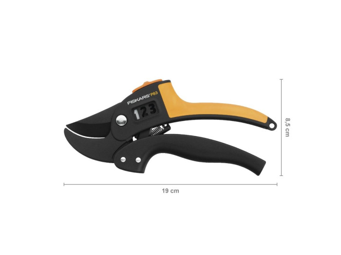 Секатор контактный FISKARS PowerStep с храповым механизмом (111670)
