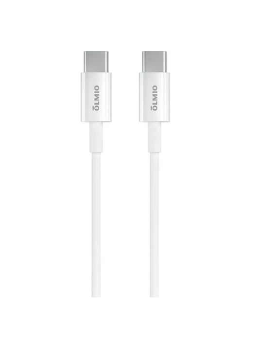 Кабель Olmio PD, Type-C - Type-C  1м, 3А, белый