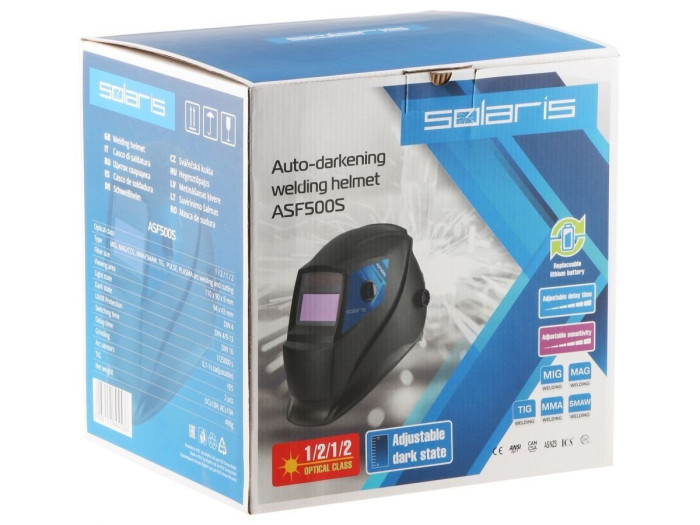 Щиток сварщика  с самозатемняющимся светофильтром Solaris ASF500S