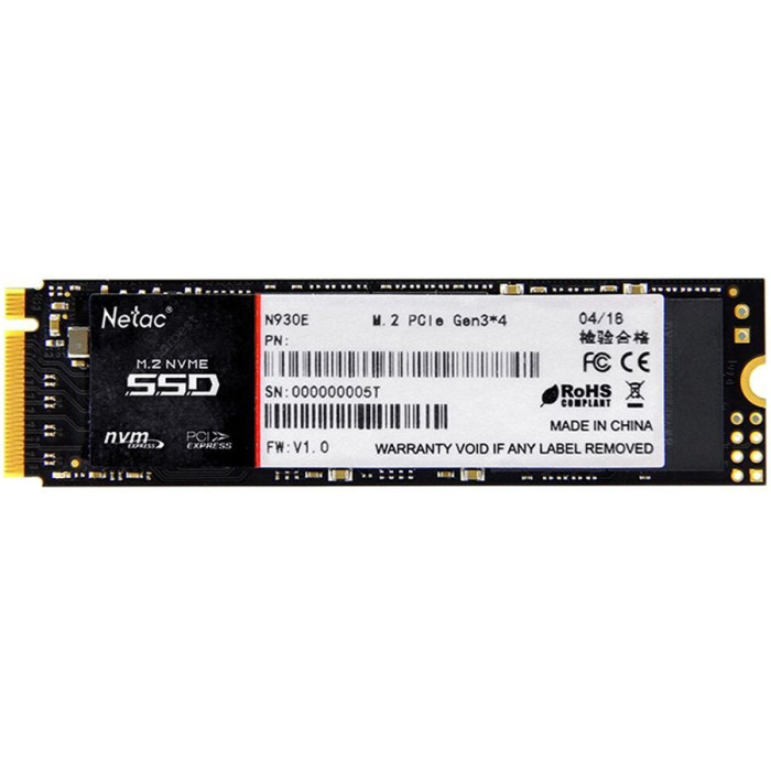 Netac N930E Pro PCIe 3 x4 M.2 2280 NVMe 3D NAND SSD 256GB, R/W up to 2040/1270MB/s