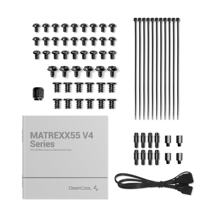 Case ATX midi tower DeepCool, Matrexx 55 V4 BKADA4-G-4,  (без БП), black