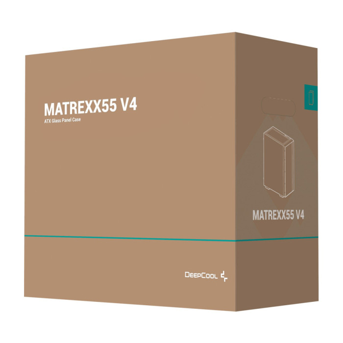Case ATX midi tower DeepCool, Matrexx 55 V4 BKADA4-G-4,  (без БП), black