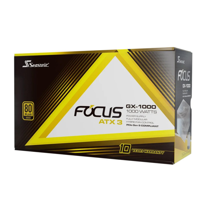 Power supply ATX Seasonic Focus GX-1000 White, SRP-FGX102-A5A32SF,80plus Gold, Modular ATX3.0, 1000W
