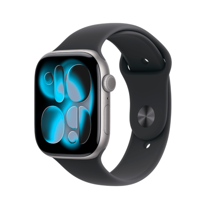 Apple Watch Series 11 GPS 46mm Space Grey Aluminium Case with Black Sport Band - M/L,Model A3333
