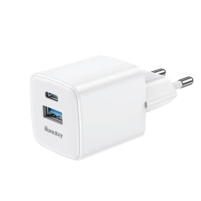 Зарядное устройство Huntkey G35, 35W, Input 100-240V~50/60Hz, Output: 5V/3A-20V1.5A, Port: 1C+1A