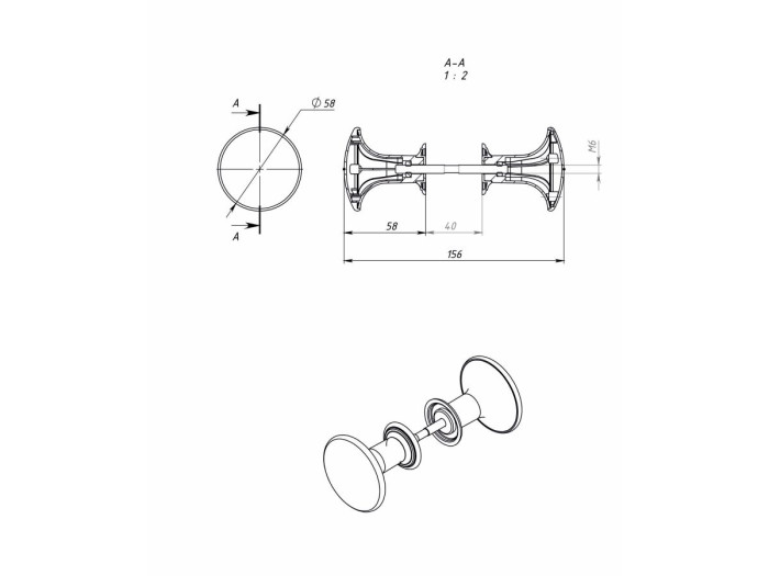 Ручка-кнопка пластмас. белая STARFIX