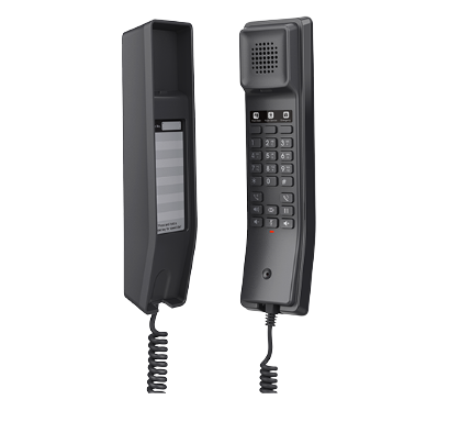 Grandstream GHP611, Black Compact Hotel IP Phones, 2 lines, 2 SIP accounts, One 10/100 Mbsps Ethernet ports, PoE, No PSU included