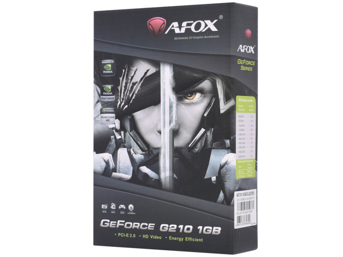 GPU NVIDIA, 1 GB, Afox GT 210 [AF210-1024D3L5], DVI/HDMI/VGA, DDR3/64-bit, +LP