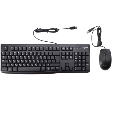 KeyBoard + mouse, USB, Logitech MK120 Desktop, Optical mouse, [920-002561], black