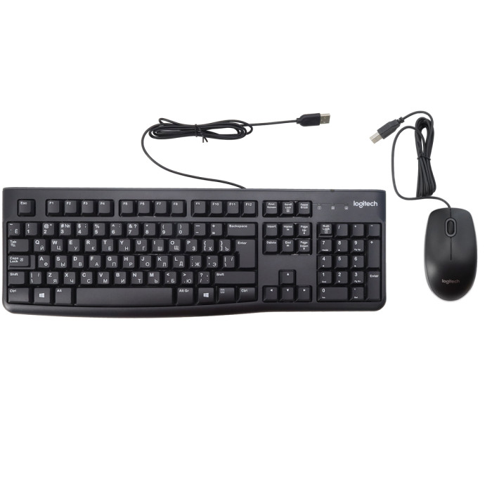 KeyBoard + mouse, USB, Logitech MK120 Desktop, Optical mouse, [920-002561], black