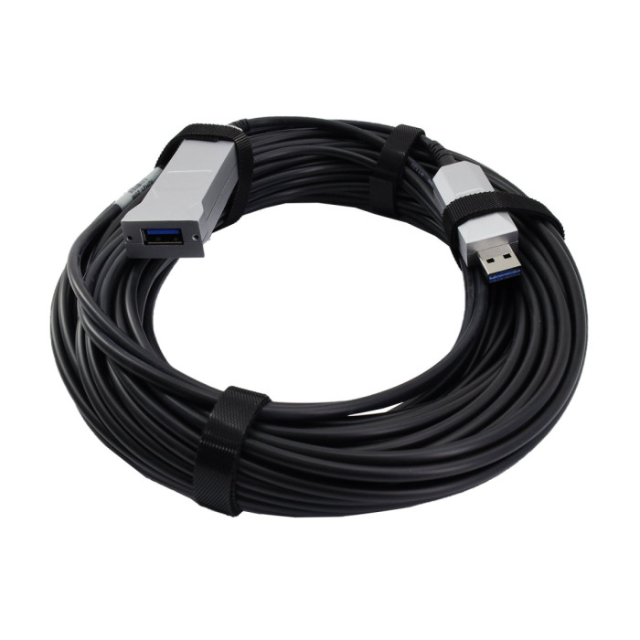 Cable USB (удлинитель) Type Am- Af,20m, Vinteo VC-42, HyBrid Optical, USB 3.0, black, brown box