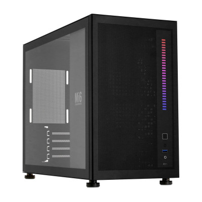 Case MATX mini tower 1stPlayer, Mi6, Tempered Glass, (без БП), black
