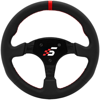 Round-Shaped Steering wheel without HUB | 330mm | Leather