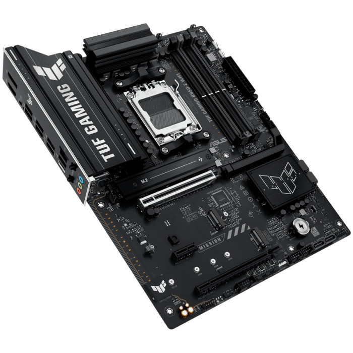 ASUS Main Board Desktop Socket AM5 AMD B850 Chipset 4 x DIMM slots, max. 256GB, DDR5 1 x DisplayPort 1 x HDMI port 1 x Wi-Fi module 3 x M.2 slots 4 x SATA ATX Form Factor