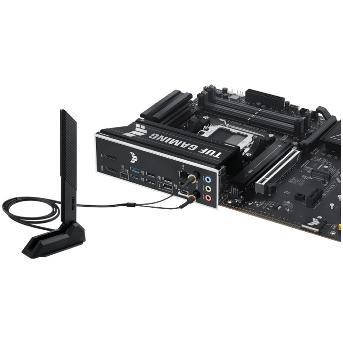 ASUS Main Board Desktop Socket AM5 AMD B850 Chipset 4 x DIMM slots, max. 256GB, DDR5 1 x DisplayPort 1 x HDMI port 1 x Wi-Fi module 3 x M.2 slots 4 x SATA ATX Form Factor