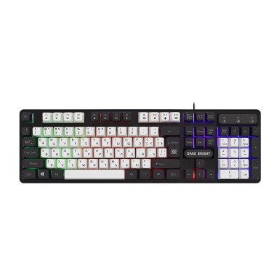 KeyBoard  USB, Defender Dark Knight GK-077 RU, black, (45078)