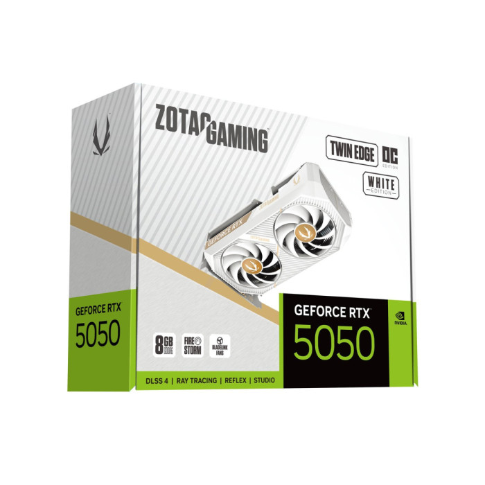 GPU NVIDIA, 8 GB, ZOTAC RTX 5050 TWIN EDGE OC WHITE ED [ZT-B50500Q-10M],HDMI/3DP,GDDR6/128-bit