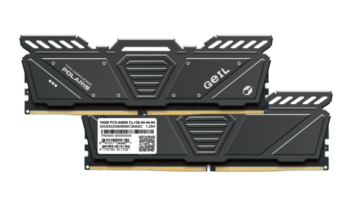 Оперативная память 32GB Kit (2x16GB) GEIL Polaris 5600Mhz DDR5 PC5-44800 GOG532GB5600C38ADC Gray
