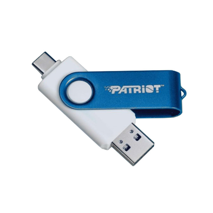 USB flash 256GB Patriot Xporter X550, PS256GX550AAD, USB 3.2/Type-C, white-blue